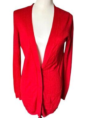 Moda International Cashmere Cardigan Red Size Medium